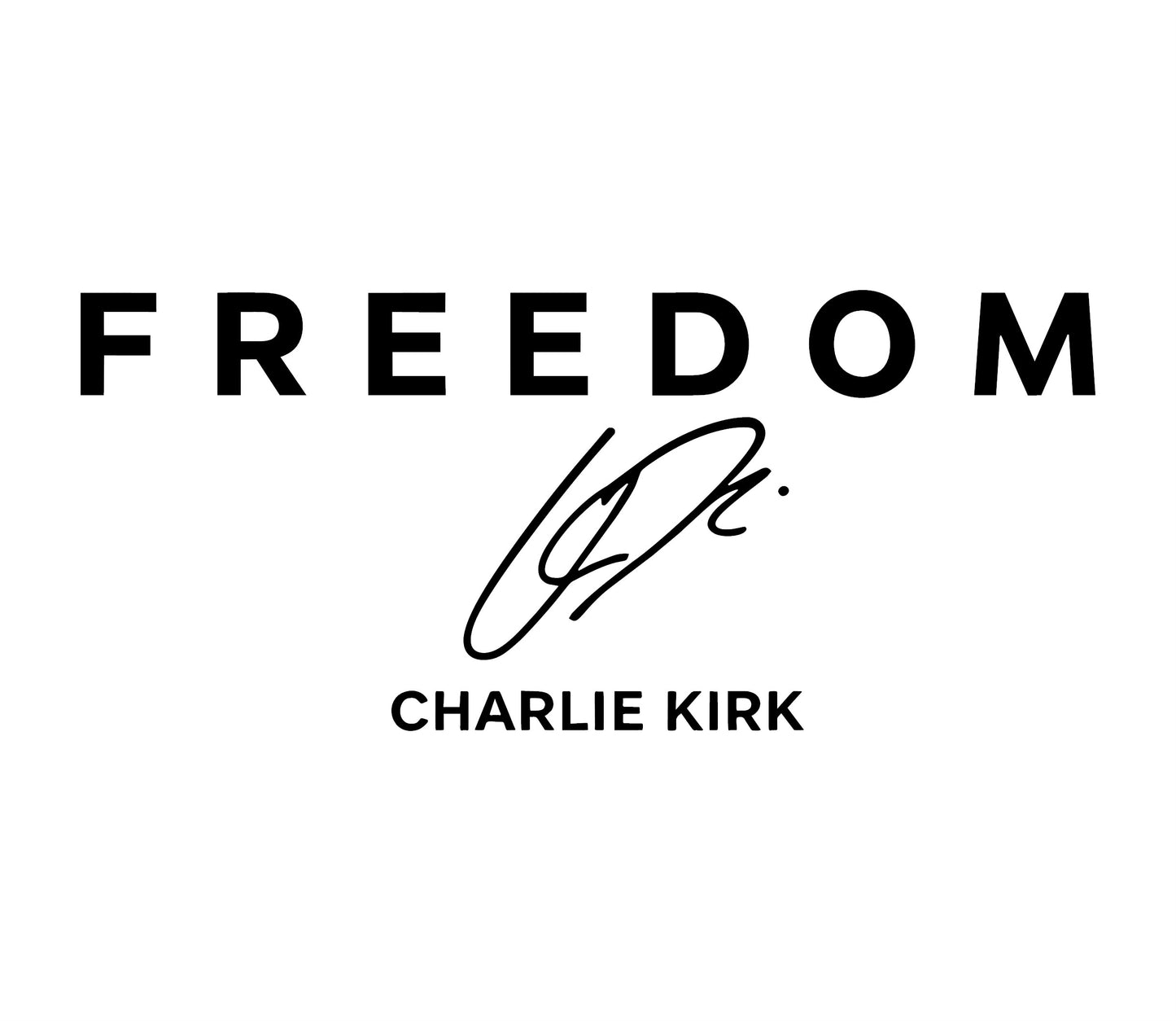 FREEDOM 3" x 7" Charlie Kirk Turning Point USA America Signature Die Cut Lettering Vinyl Decal Wall Window Car Sticker (Copy)