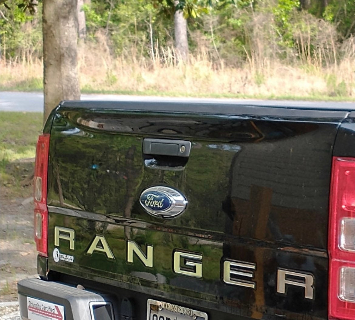 2019-2022 Ford Ranger Rear Tailgate Word Decal Insert Inlays