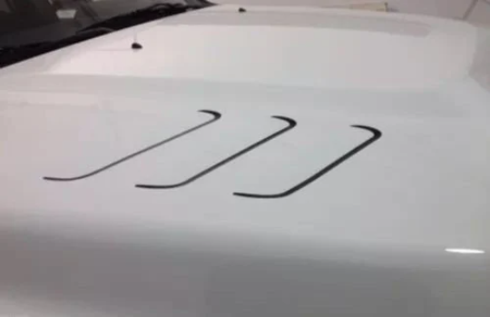 2010-2021 Dodge RAM 2500-5500 Thin Hood Gill Vent Decal Graphic