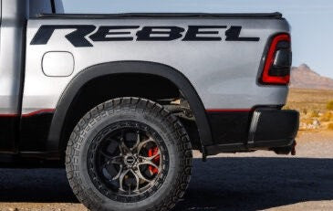 Set of 2 Custom Rebel Text ONLY Dodge RAM SRT 1500 Performance Full Sport Decal