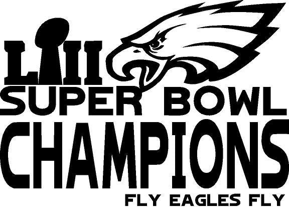 USA Philadelphia Eagles Fly EAGLES Fly Silhouette Lettering Vinyl Decal Wall Window Car Sticker