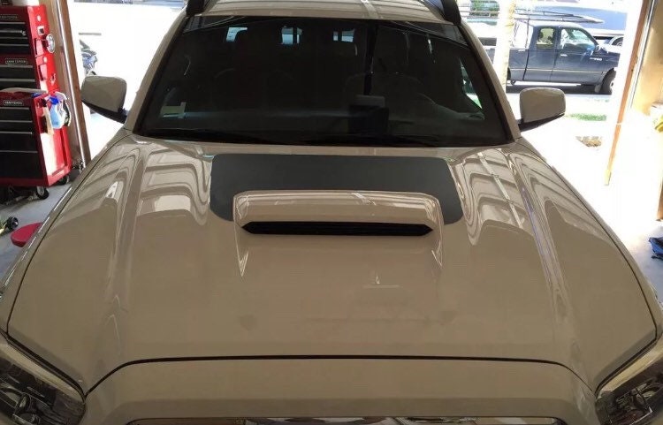 MATTE BLACK - 2015 to 2021 Tacoma TRD 3rd Generation Front Hood Scoop Graphic Decal Inlay