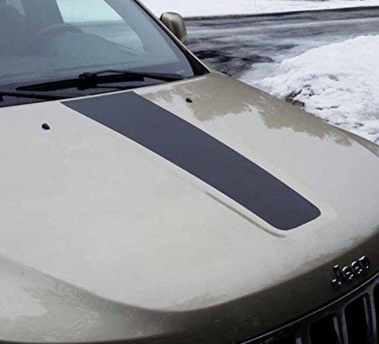 MATTE BLACK - 2011-2021 Jeep Grand Cherokee Front Hood Decal Vinyl Graphic