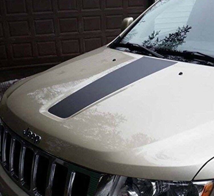 MATTE BLACK - 2011-2021 Jeep Grand Cherokee Front Hood Decal Vinyl Graphic