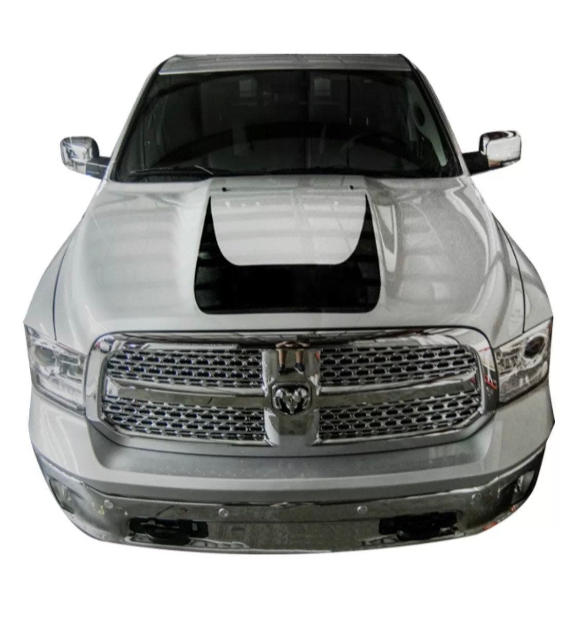 Matte Black - 2009-2019 Dodge RAM Outline Blackout Hood Decal Graphic