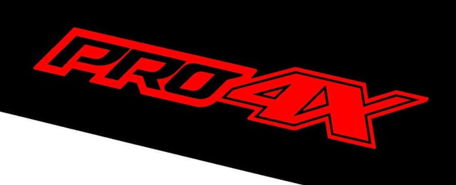 Red Pro4x 2005 to 2021 Nissan Frontier Hood Graphic Blackout - MATTE BLACK