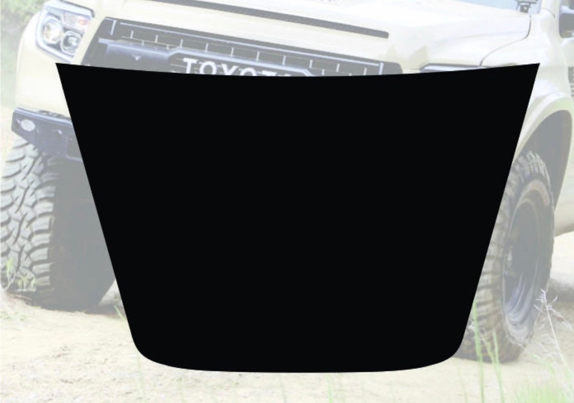 MATTE WHITE- 2014-2021 3rd Generation Toyota Tundra Hood Decal Graphic Blackout