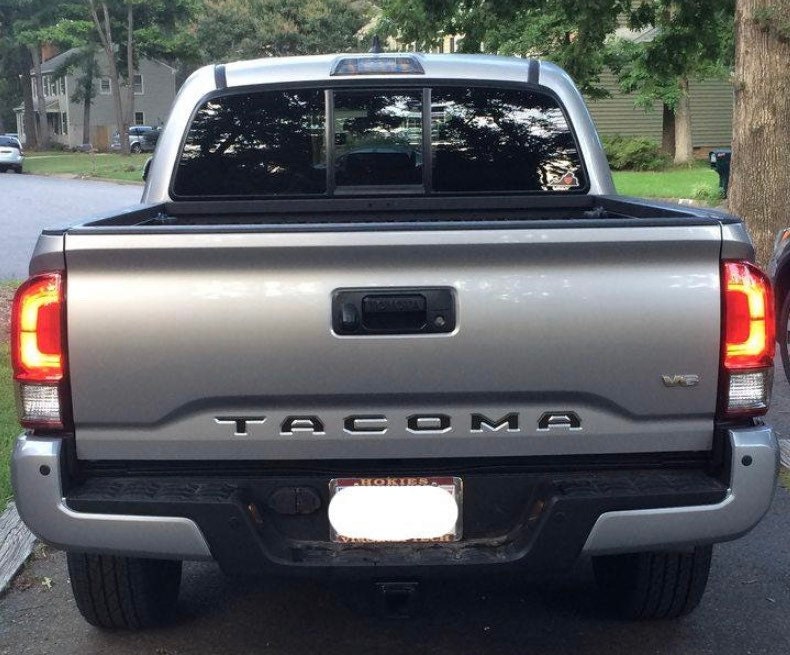 2016-2023 Tacoma Tailgate Decal Word TACOMA Insert Inlay Matte Black