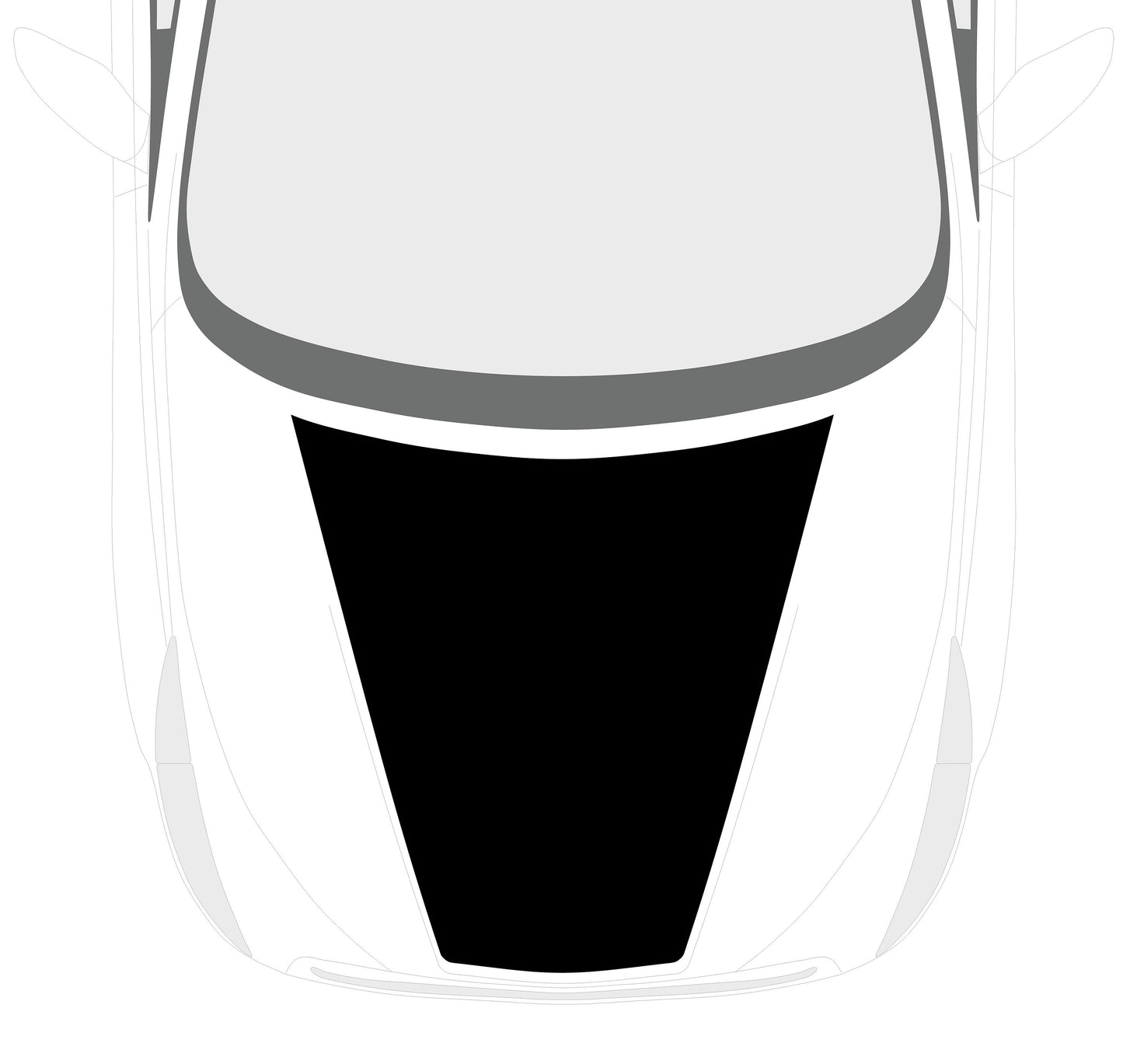 2015-2017 Hyundai Sonota Hood Graphic Blackout - MATTE BLACK