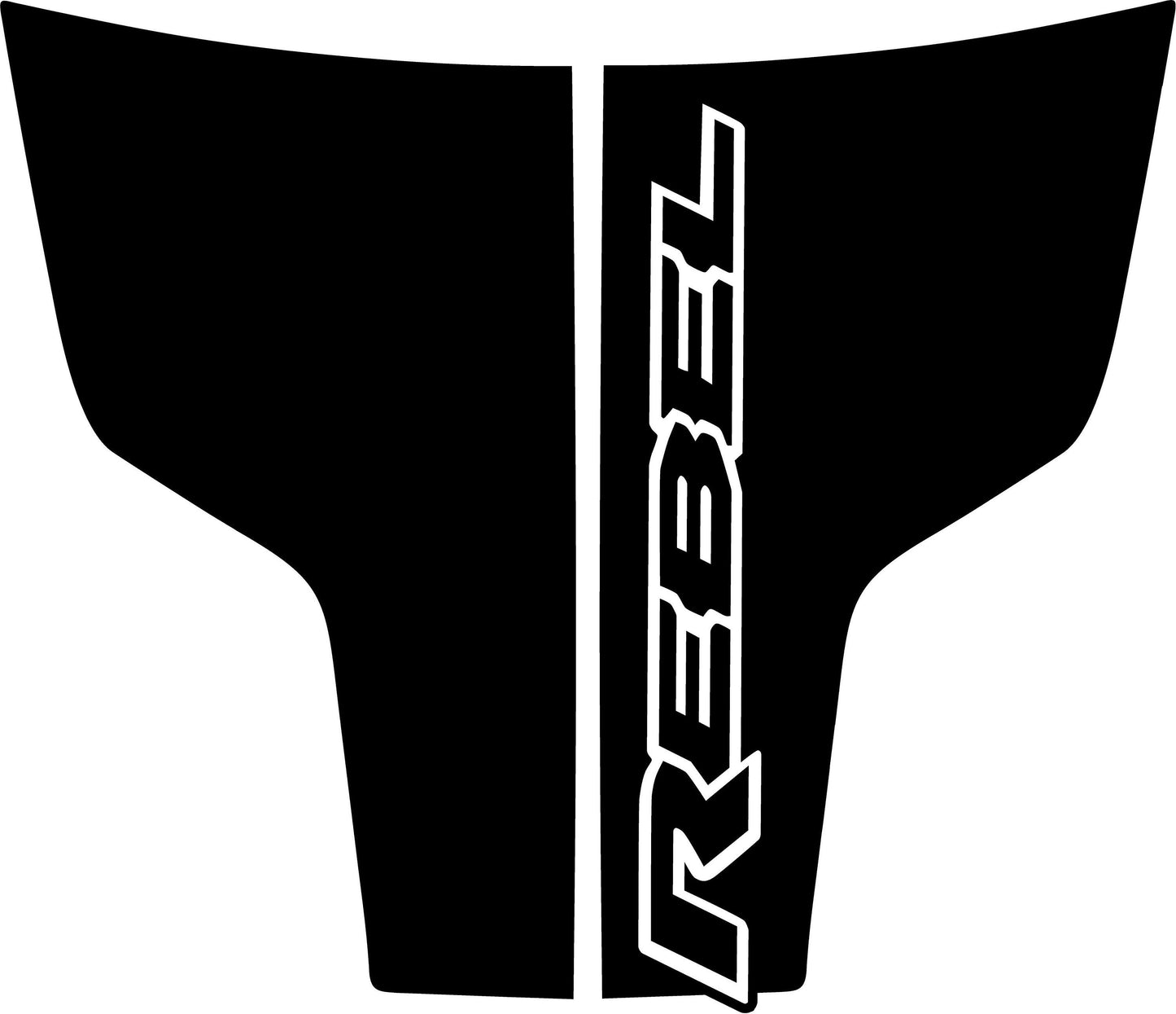 Matte Black - Custom Rebel Text 2009-2019 Dodge RAM SRT 1500 Performance Full Sport Hood Decal