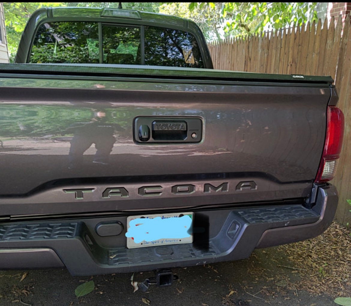 2016-2023 Tacoma Tailgate Decal Word TACOMA Insert Inlay Matte Black