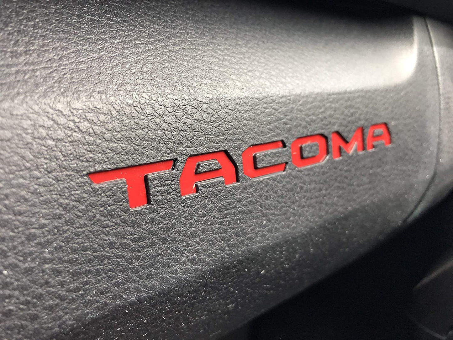 WHITE - 2016-2022 Toyota Tacoma Glovebox Decal Word TACOMA Insert Inlay