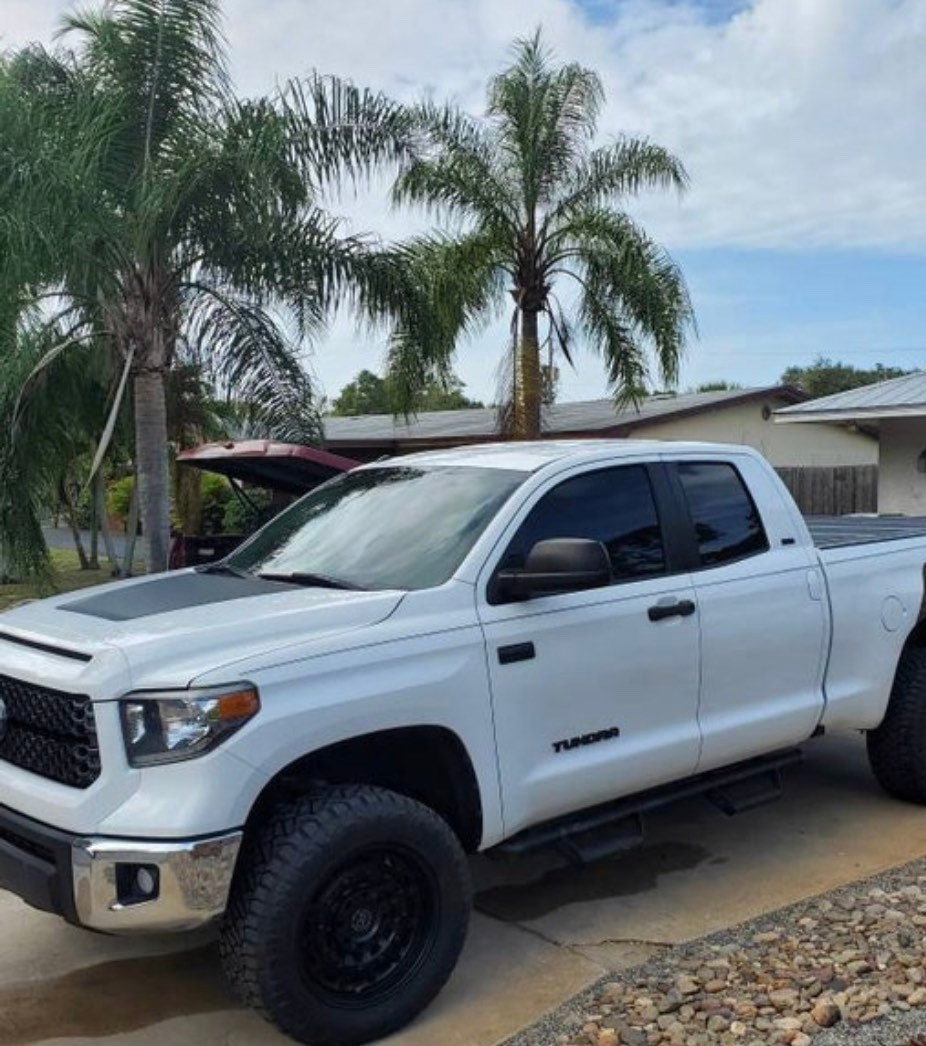 MATTE BLACK - 2014-2021 3rd Generation Tundra Hood Decal Graphic Blackout