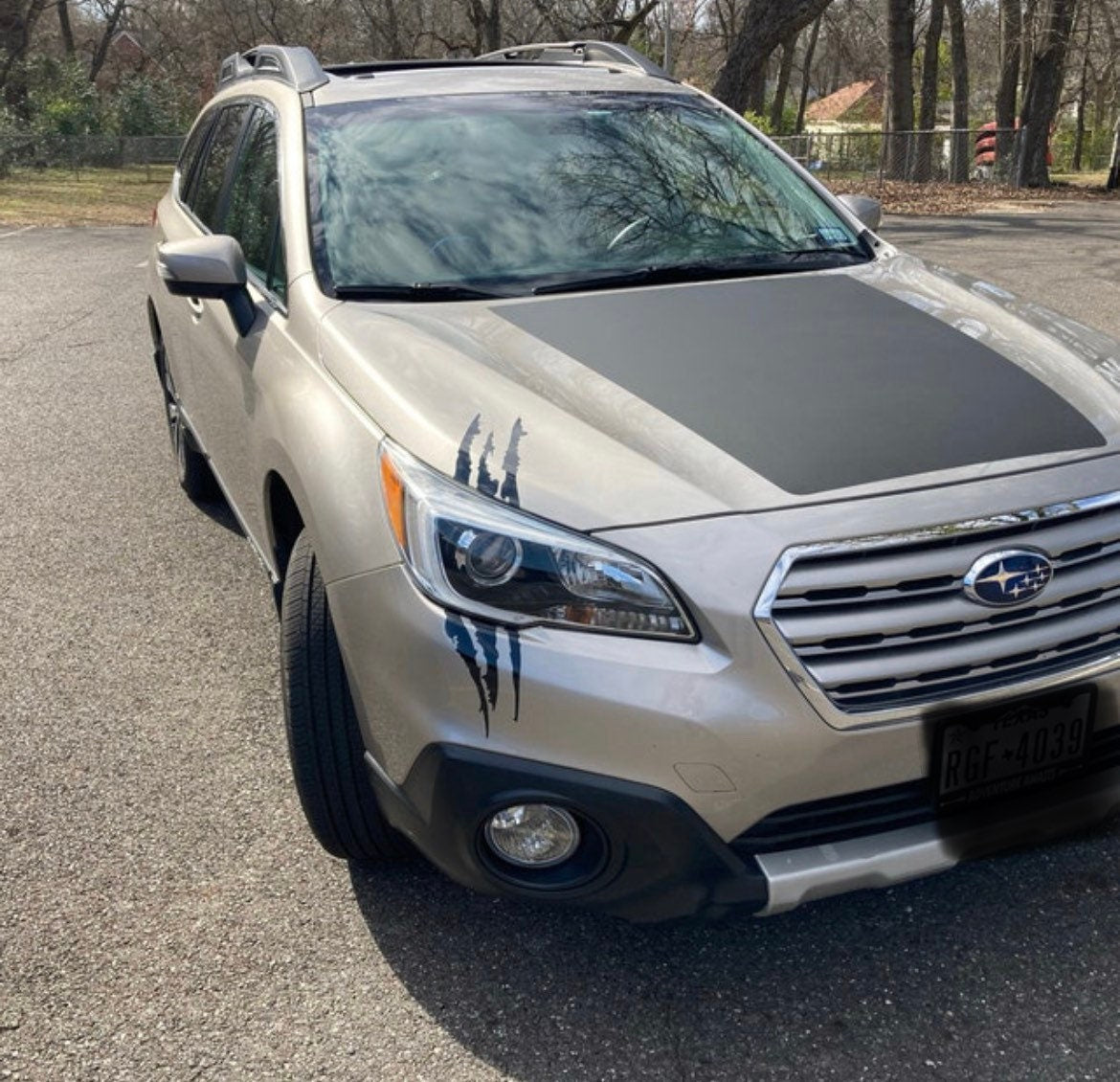 MATTE BLACK - 2016 Compatible with Outback Hood_Graphic Decal