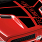 PASSENGER SIDE ONLY 2009-2019 Custom Rebel Text & Stripes Dodge RAM SRT 1500 Performance Full Sport Hood Decal