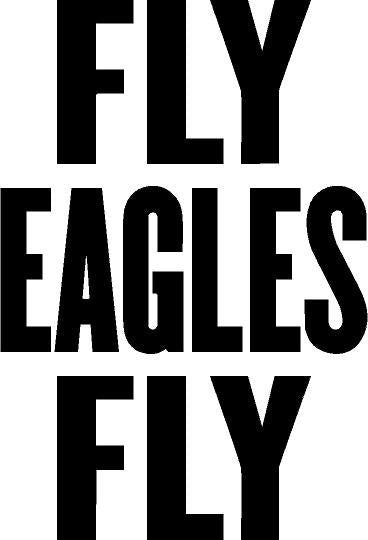 USA Philadelphia Eagles Fly EAGLES Fly Silhouette Lettering Vinyl Decal Wall Window Car Sticker