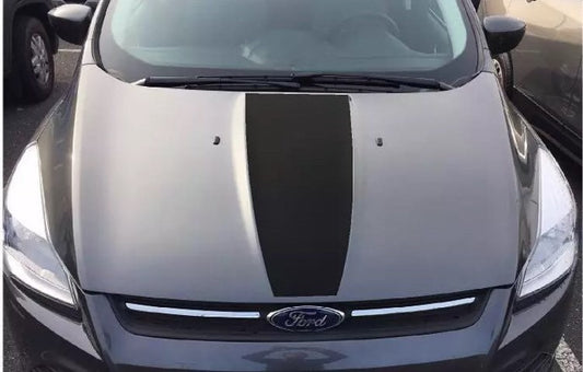 MATTE BLACK - 2013 - 2019 Ford Escape Front Hood Graphic Decal Inlay