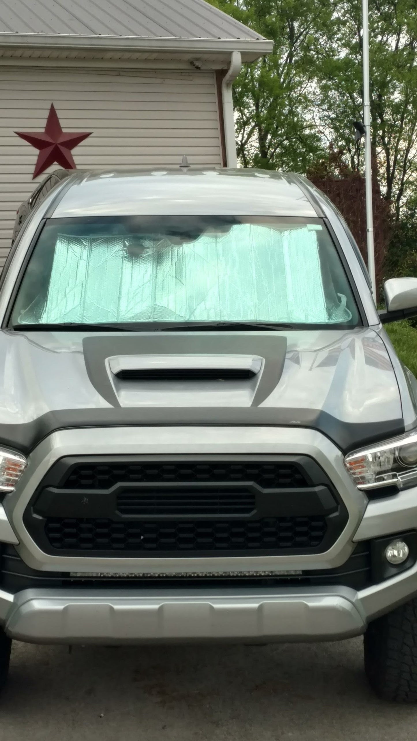 MATTE BLACK - 2016 to 2021 Tacoma Front Hood Scoop Graphic Decal Inlay