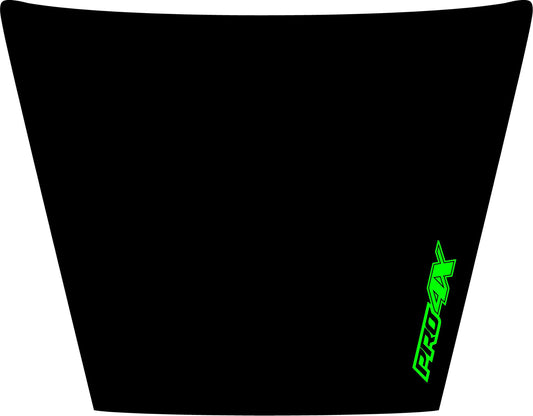 Green Pro4x 2005 to 2021 Nissan Frontier Hood Graphic Blackout - MATTE BLACK