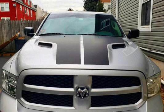 GLOSS Black - 2009-2019 Dodge RAM SRT 1500 Performance Full Sport Hood Decal