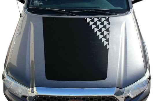 MATTE BLACK - 2014-2021 Toyota Tacoma FULL Front Hood Decal Vinyl Graphic