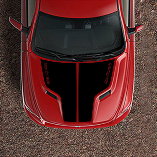 MATTE Black - Rio's Concrete - 2009-2018 Dodge RAM SRT 1500 Performance Full Sport Hood Decal