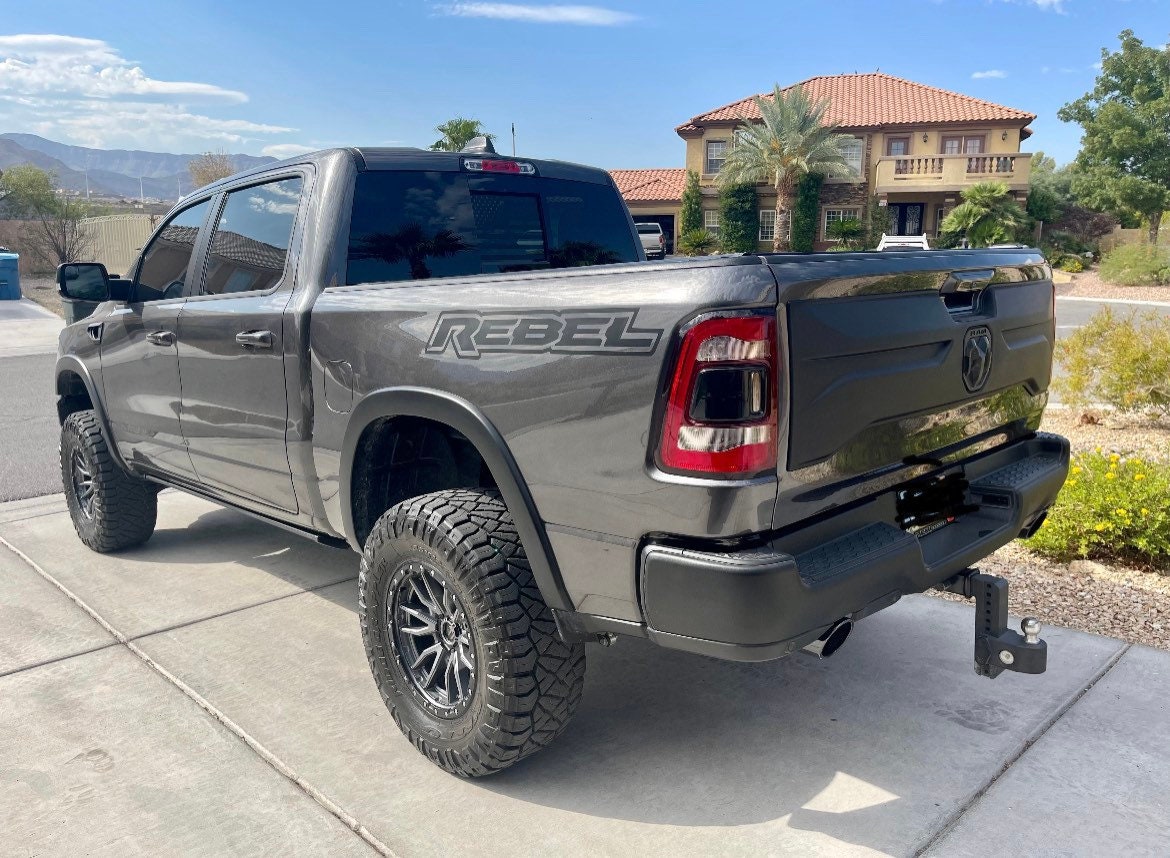 Set of 2 Custom Rebel Text ONLY Dodge RAM SRT 1500 Performance Full Sp ...