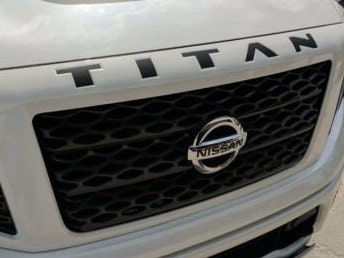 MATTE BLACK - 2020-2022 Nissan Titan Front Grille  Hood Graphic Insert/Inlays