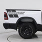 Matte Black Passenger Side only! - Custom WARLOCK Text with stripes Dodge RAM SRT 1500 Performance Full Sport Decal