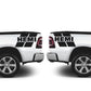 Matte Black Set of 2 Custom Text with stripes Fits Dodge RAM SRT 1500 Performance Sport Decal