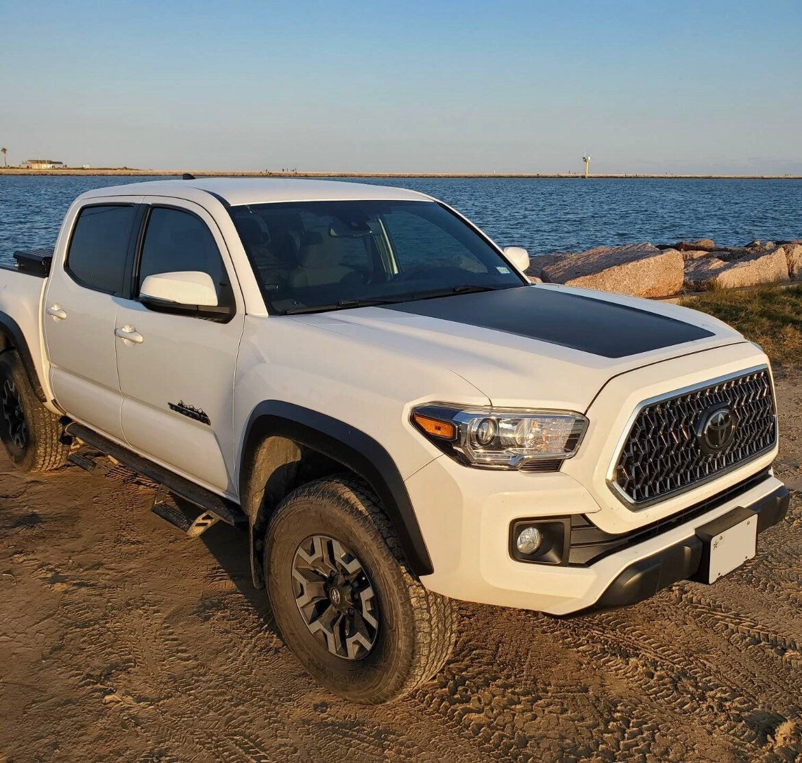 MATTE BLACK - 2014-2022 Tacoma FULL Front Hood Decal Vinyl Graphic