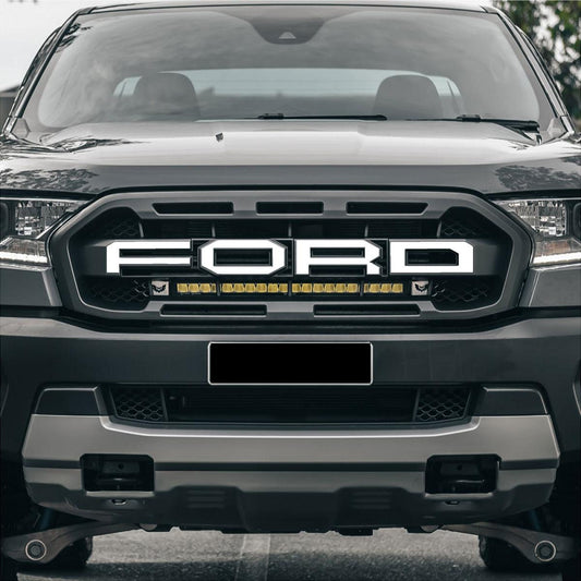 WHITE -  2019-2022 Ford Ranger "Raptor" Style Grill Letters Vinyl Decals