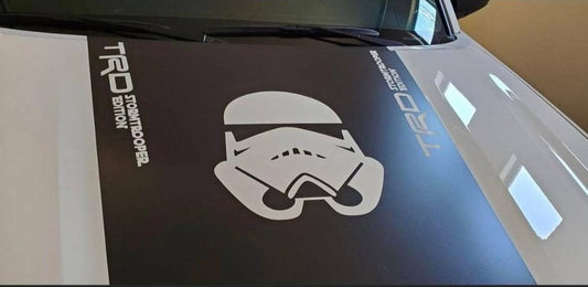 Matte Black - Custom Stormtrooper TRD 2014-2022 Toyota Tacoma FULL Front Hood Decal Vinyl Graphic
