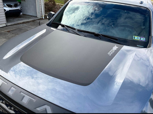 MATTE BLACK - PRO4X cut-out - 2017 to 2021 Nissan Titan Hood Graphic Blackout