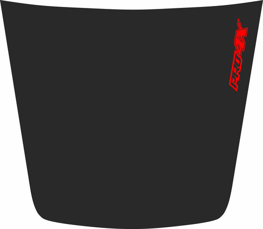 MATTE BLACK - Red PRO4X cut-out - 2017 to 2021 Nissan Titan Hood Graphic Blackout